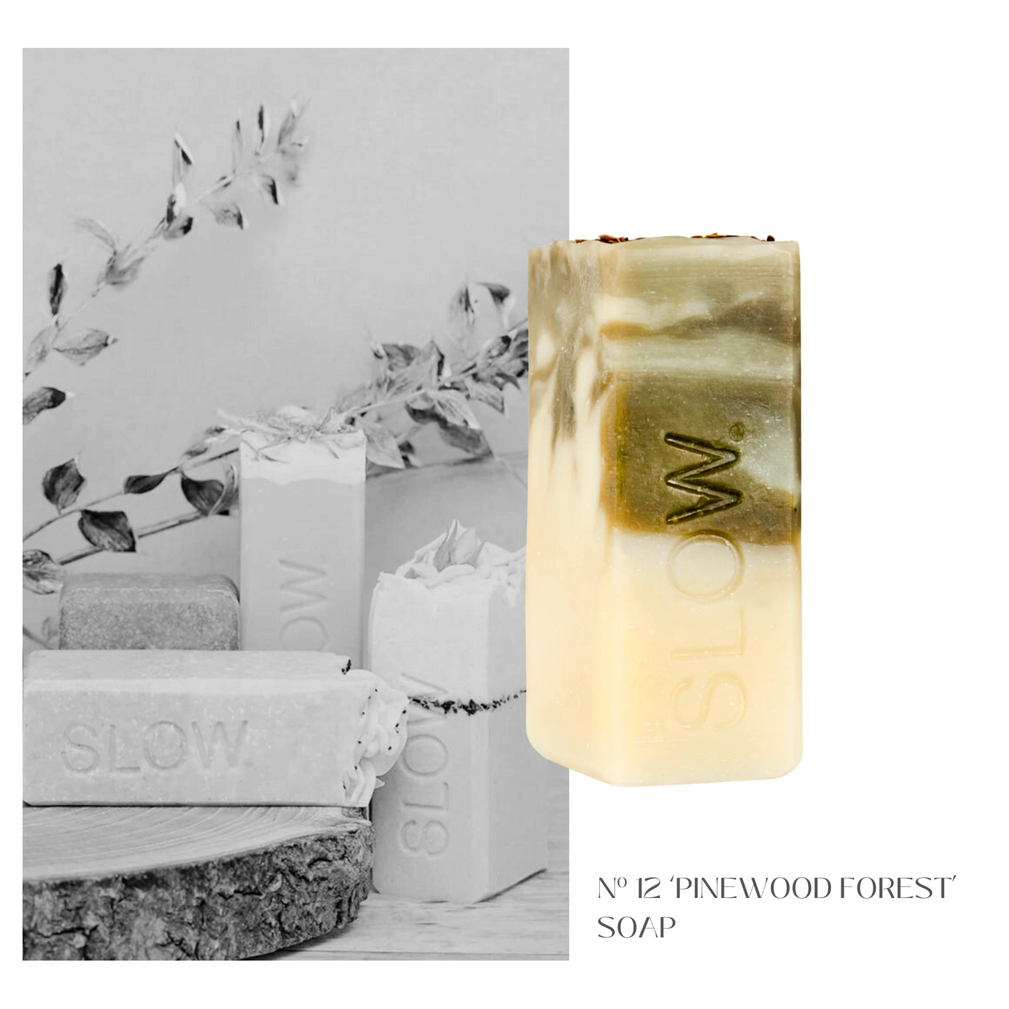 Slow. - Handseife - N°12 - Pinewood Forest Soap mit Lavendel und Bergamotte