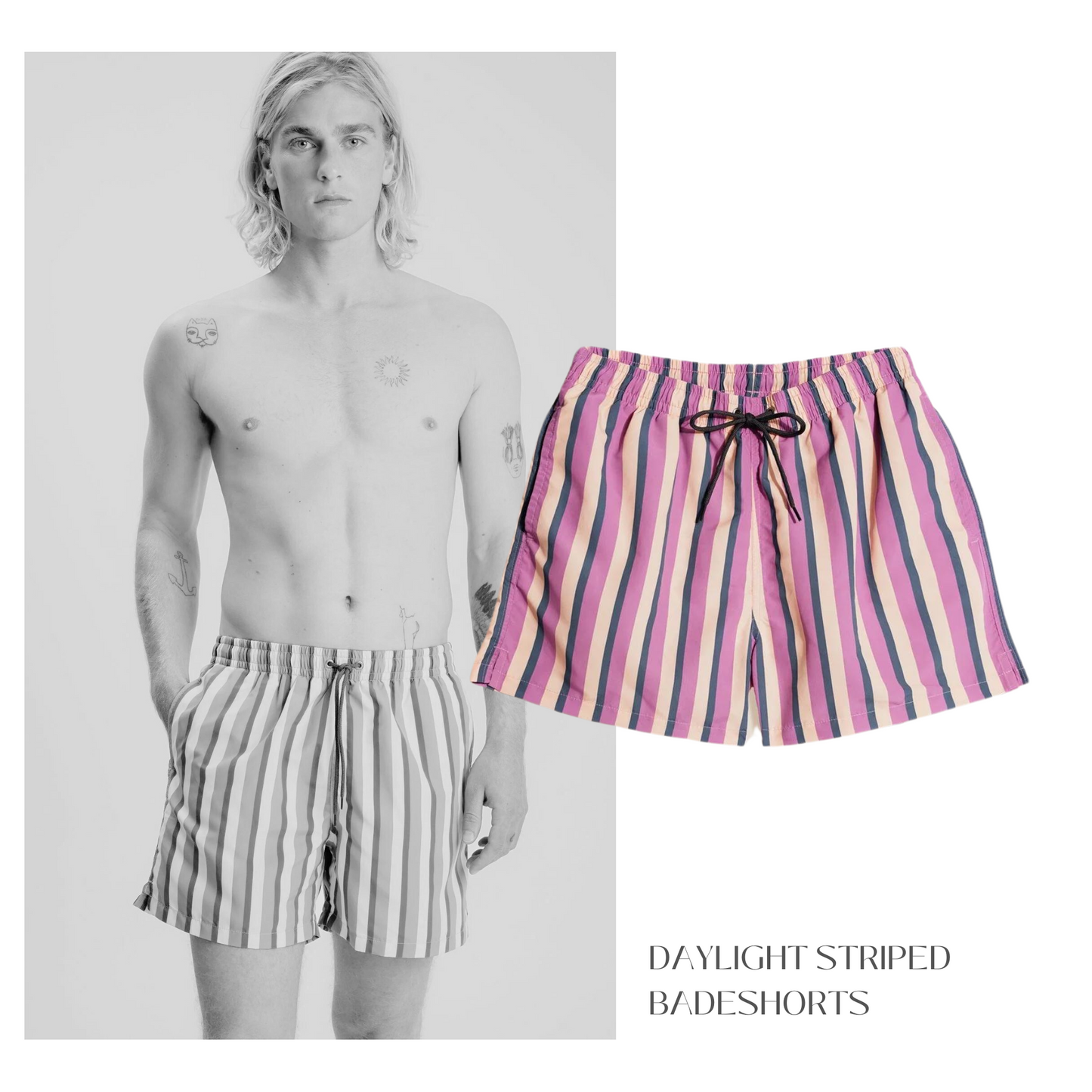 Mustique - Daylight striped - Badeshorts