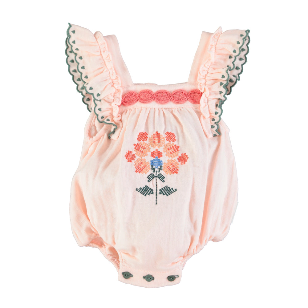 Piupiuchick - Baby Romper w Ruffles on Shoulders