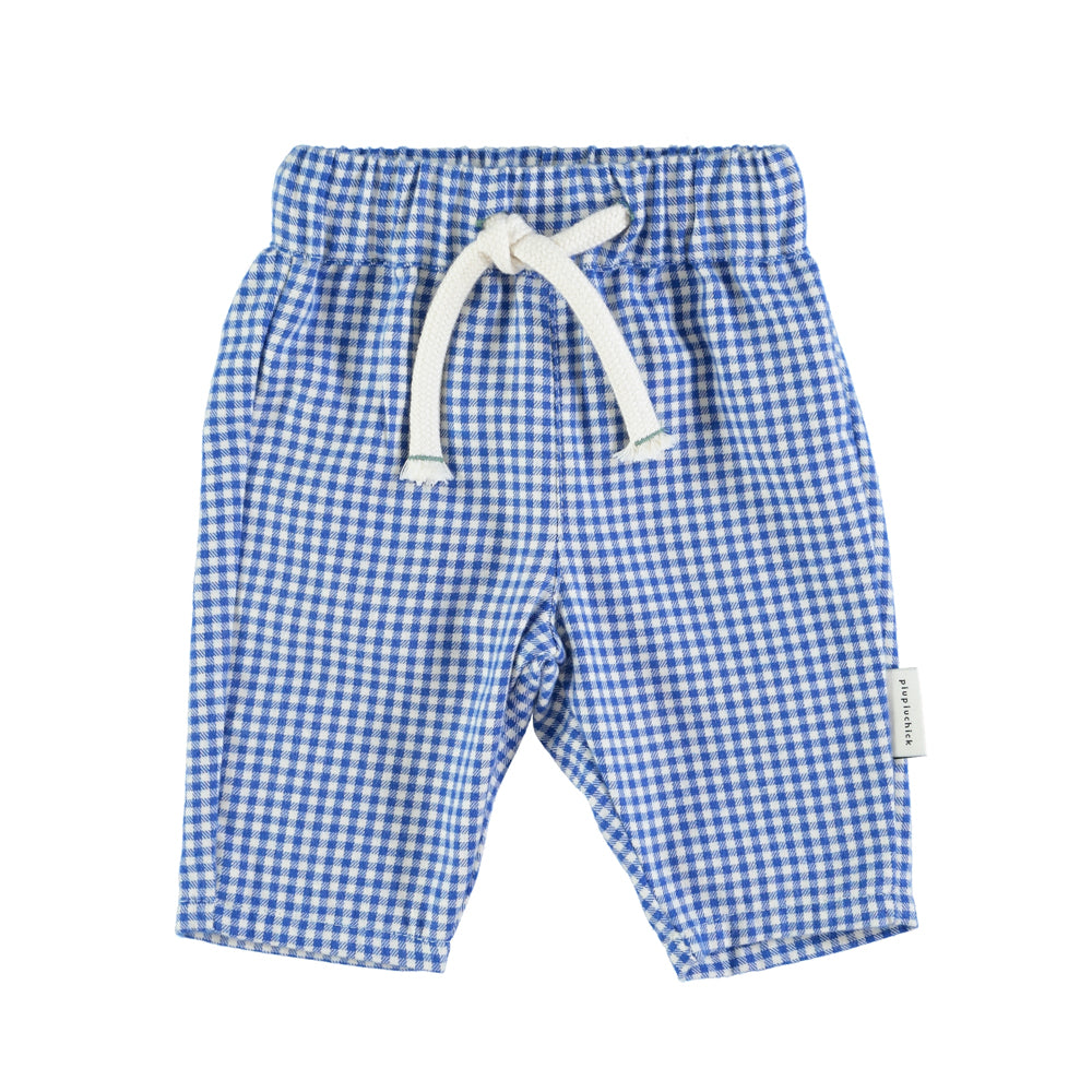 Piupiuchick - Baby Trousers Blue Little Checkered