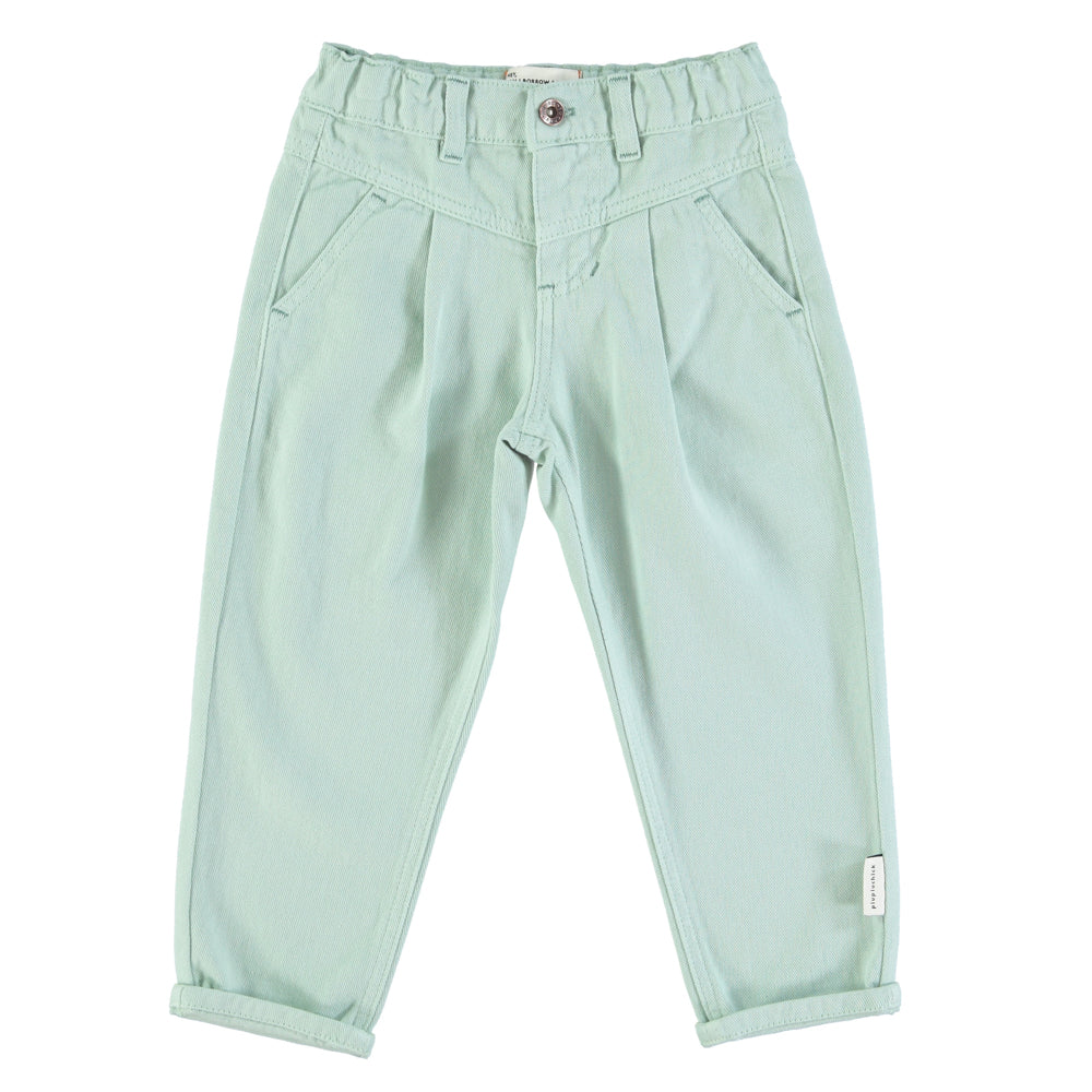 Piupiuchick - Mom Fit Trousers Light Green