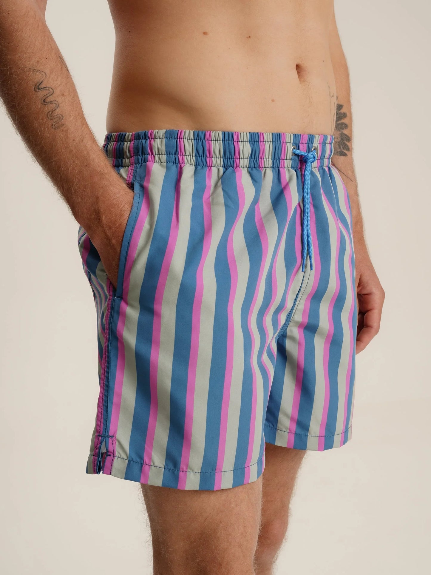 Mustique - Midnight striped - Badeshorts