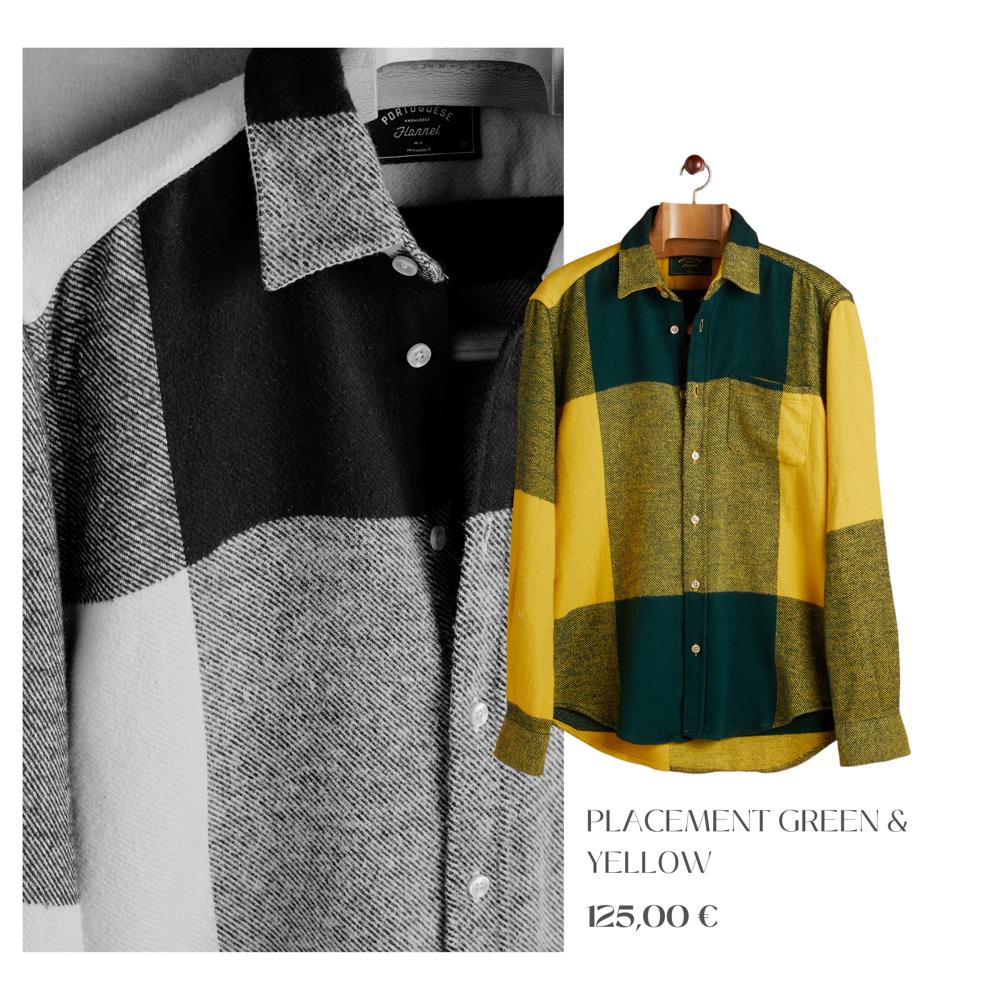 Portuguese Flannel - Placement Green & Yellow