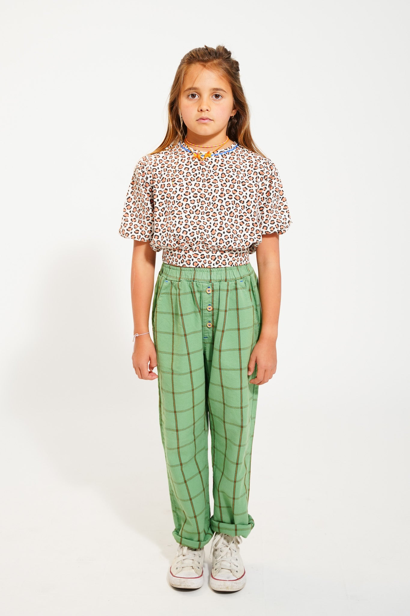 Piupiuchick - Unisex Trousers Green Checkered SS25