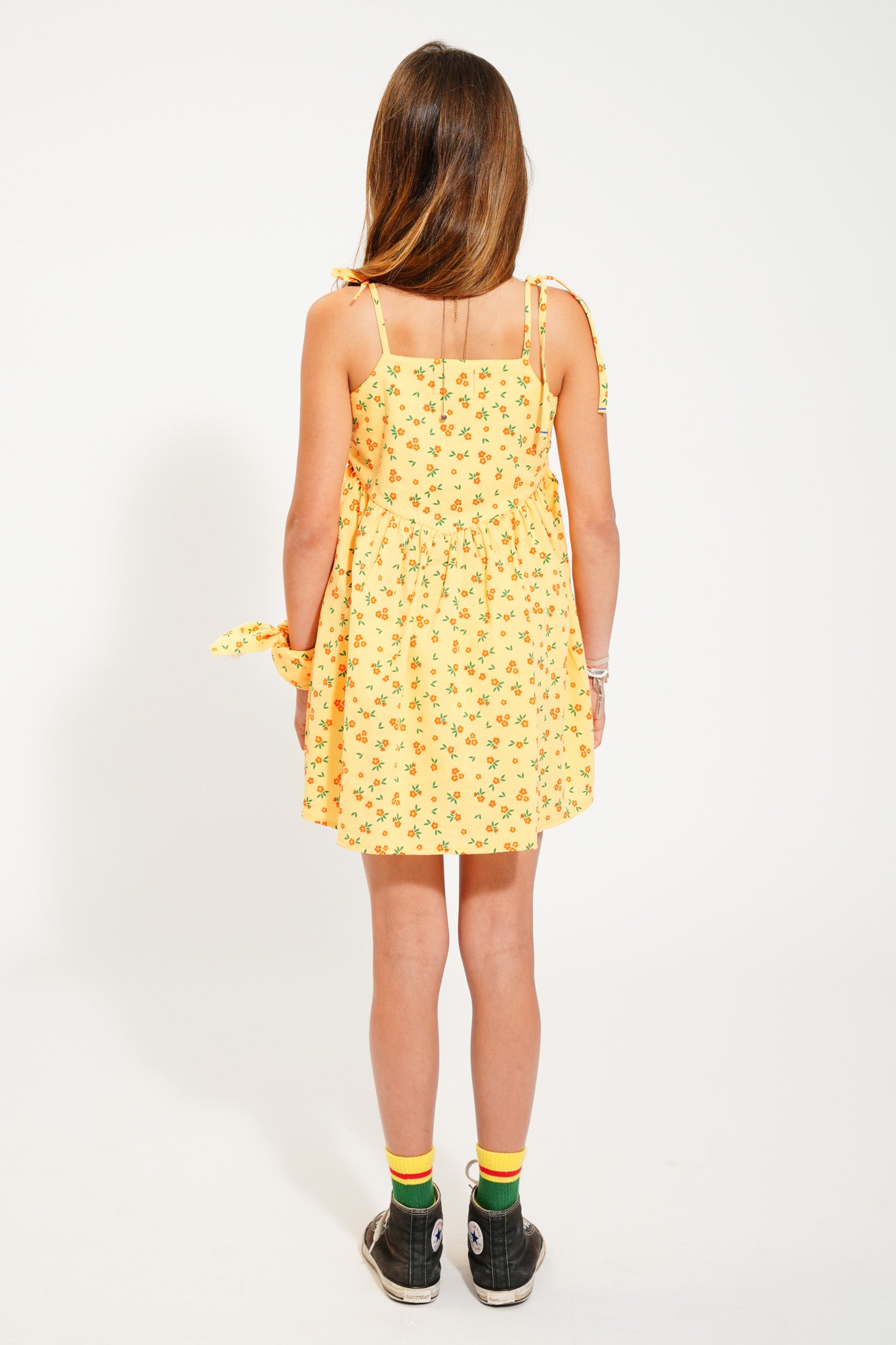 Piupiuchick - Short Dress Yellow Flowers Allover SS25